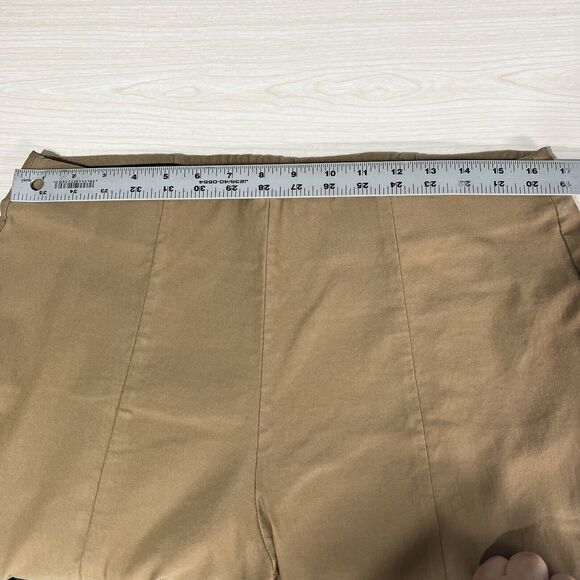 Calvin Klein Pants Womens Tan Skinny Leg Pull On Stretch Mid Rise Ankle Zip L - Picture 5 of 7